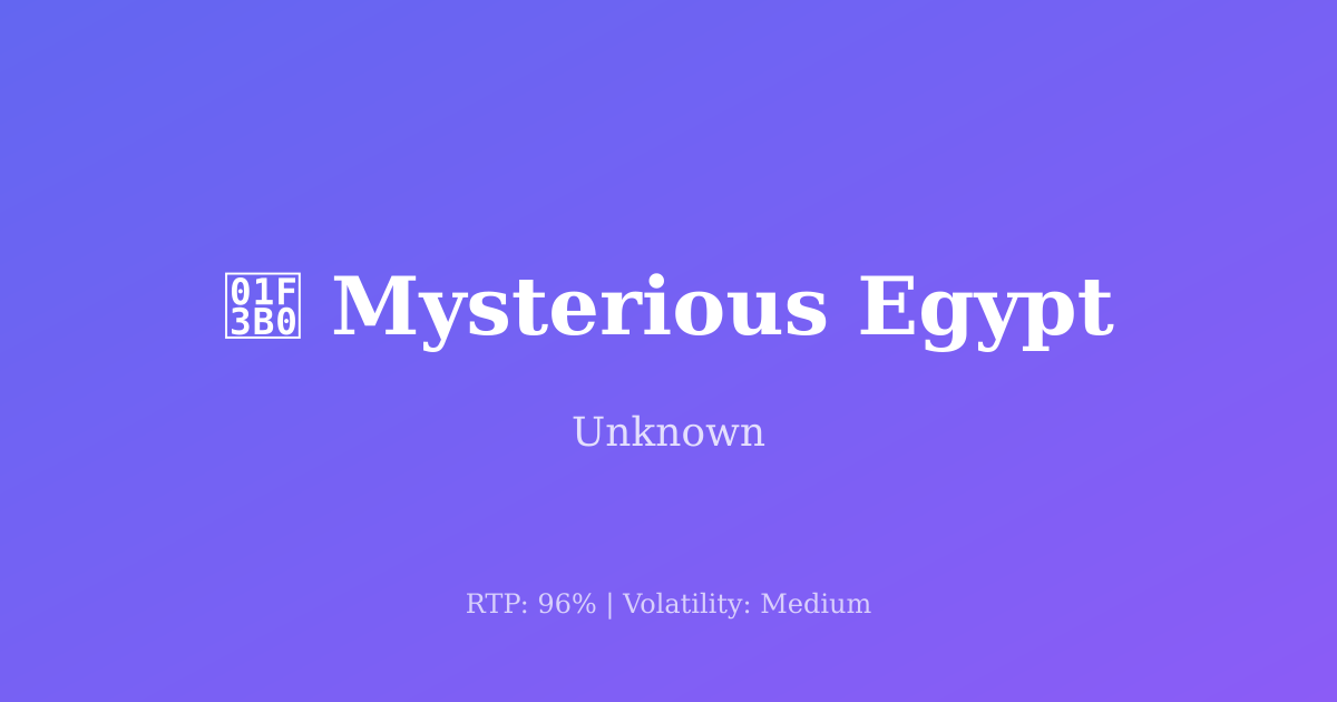 Mysterious Egypt